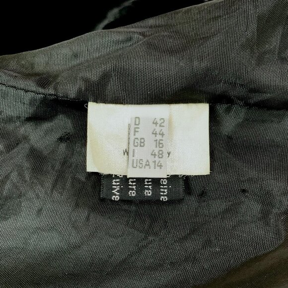 Vintage Lutz Teutloff Wool Glen Check Plaid Black White Blazer Jacket Academia - Picture 10 of 15